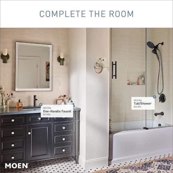 MOEN Meena Single Handle 4-Spray 4 in. Tub and Shower Faucet 1.75 GPM in. Matte Black (Valve Included) 82618BL - b807gec8zmvbusrzdnzg@2x.jpg
