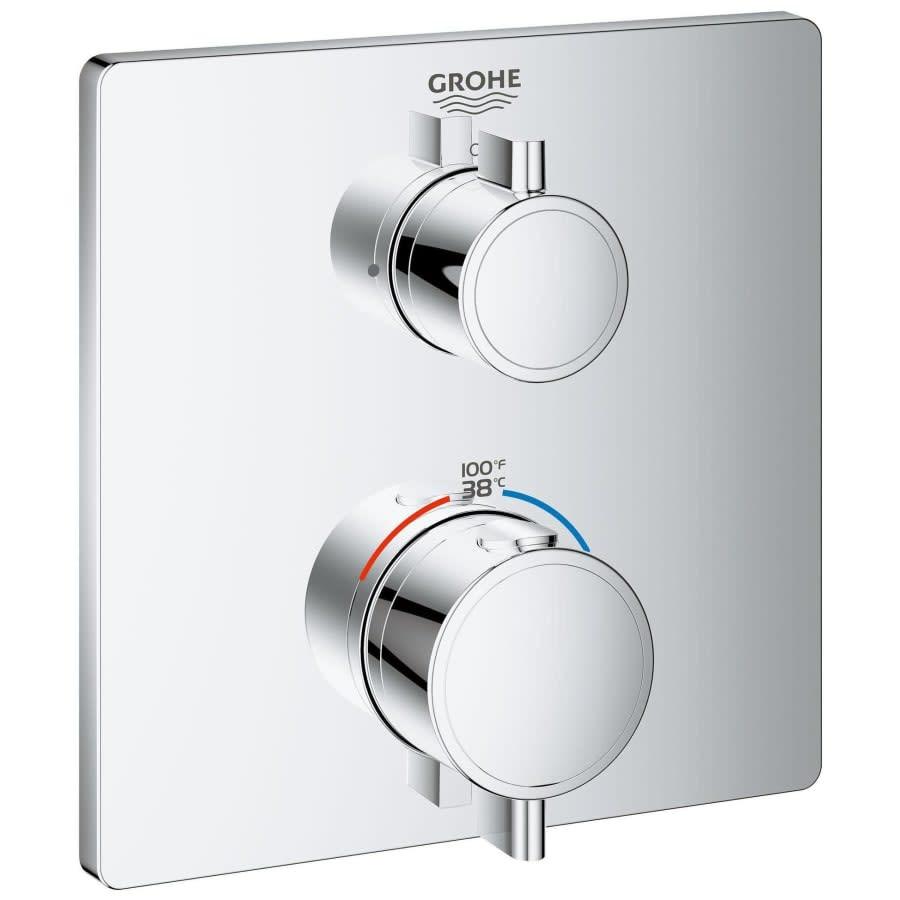 Grohtherm Thermostatic Valve Trim Only with Dual Lever Handles and Volume Control - Less Rough In - badw9039syh7czjw85g6@2x.jpg
