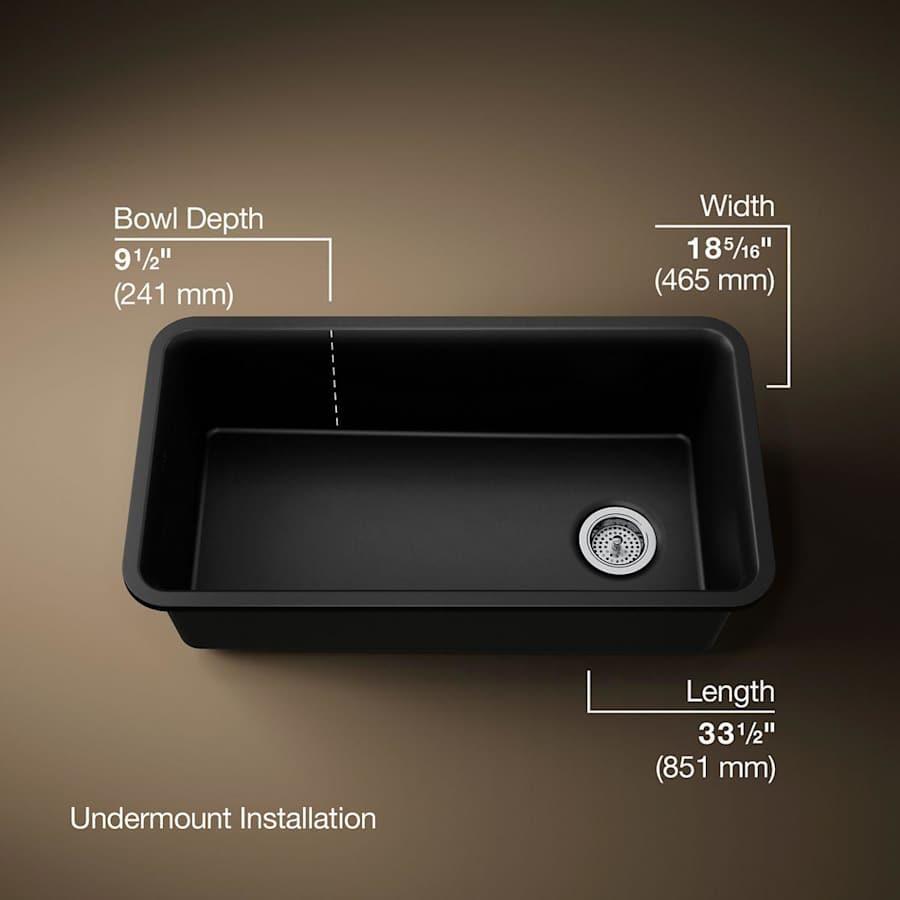 Cairn 33-1/2" Undermount Single Bowl Neoroc Granite Composite Kitchen Sink with Bottom Sink Rack - bbzitq3elbj5clttoro1@2x.jpg