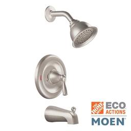 MOEN Banbury Single Handle 1-Spray Tub and Shower Faucet 1.75 GPM in Spot Resist Brushed Nickel (Valve Included) 82910SRN - bcczyccstnanq8jrsbb0@2x.jpg