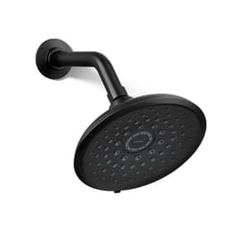 KOHLER Cursiva 3-Spray Patterns 6.75 in. Wall Mount Fixed Showerhead in Matte Black R27875-G-BL - bchnwfoxnxhr78yas34z@2x.jpg