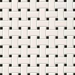 WHITE AND BLACK MATTE BASKETWEAVE 6MM