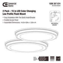 15 in. Brushed Nickel 5-CCT LED Round Flush Mount, Low Profile Ceiling Light (2-Pack) - bdcdmftgnm1kubwjqya3@2x.jpg
