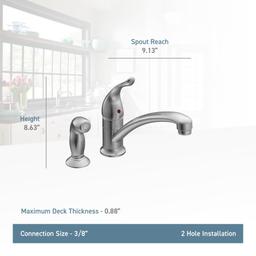 Chateau Single Handle Kitchen Faucet with Side Spray - bei2kvo6uho7dh2scbgi@2x.jpg