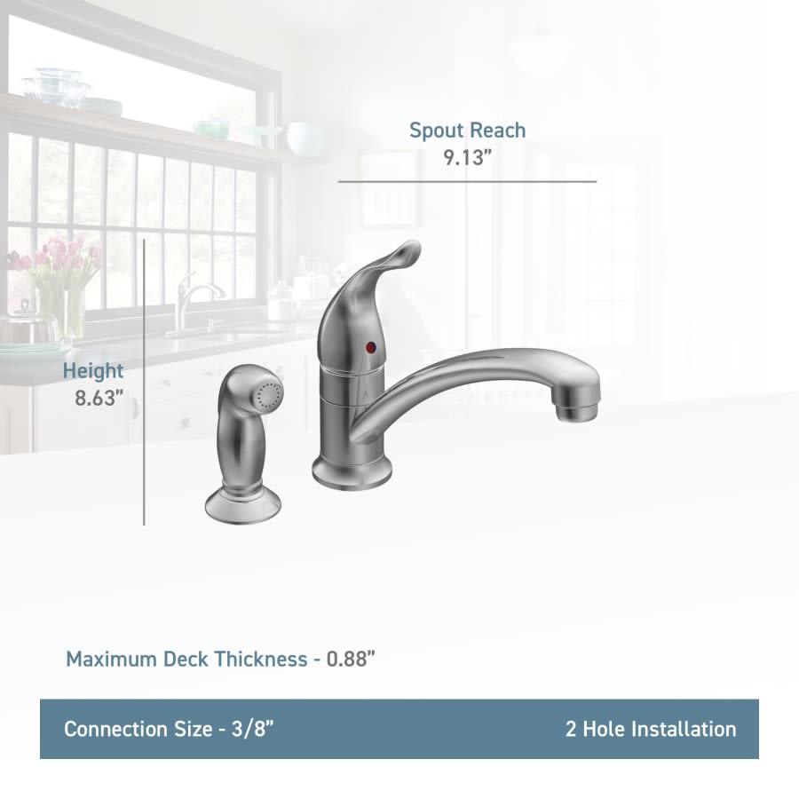 Chateau Single Handle Kitchen Faucet with Side Spray - bei2kvo6uho7dh2scbgi@2x.jpg