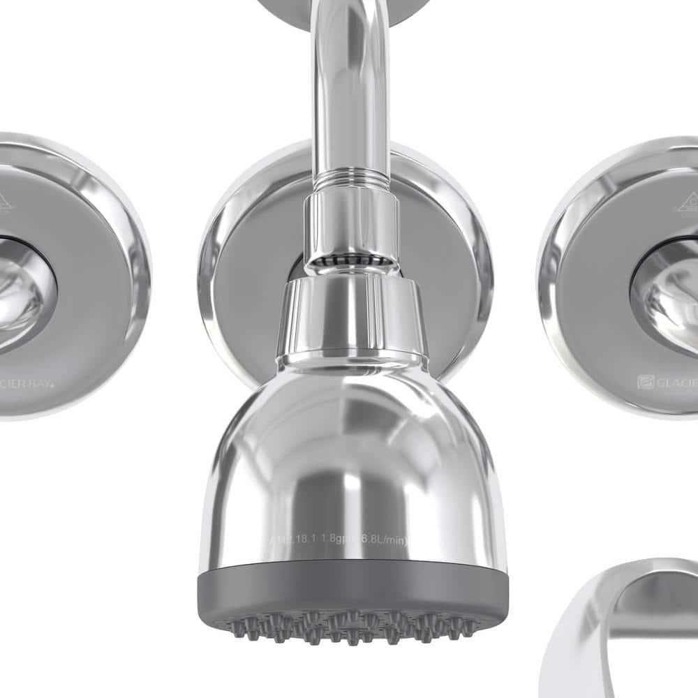 Glacier Bay Aragon Triple Handle 1-Spray Tub and Shower Faucet 1.8 GPM in Chrome (Valve Included) - bgbbr9fc4dc6qlo2b3rj@2x.jpg