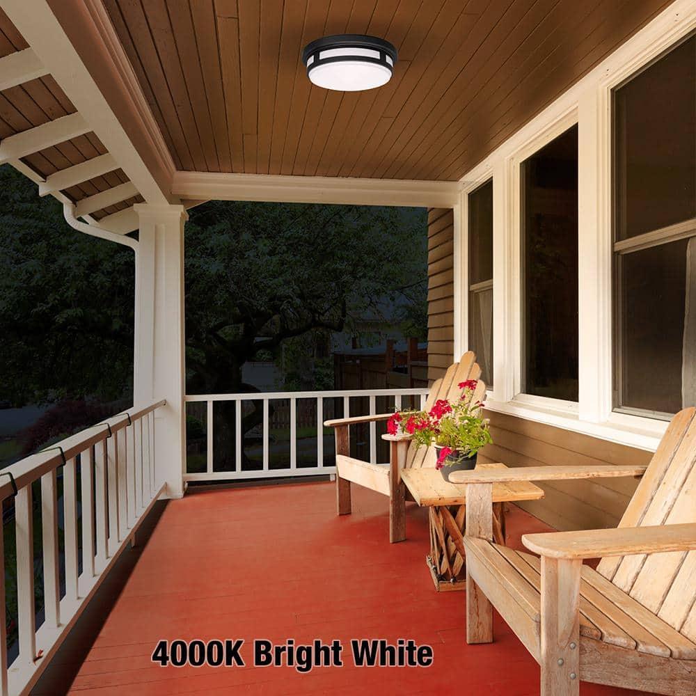 11 in. Round Black Indoor Outdoor LED Flush Mount Ceiling Light Adjustable CCT 830 Lumens Wet Rated Front or Side Door - bgeqjwbmhagsktxm6did@2x.jpg