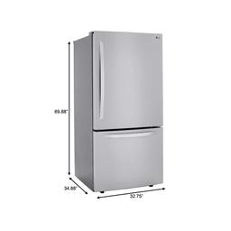 33 in. W 26 cu. ft. Bottom Freezer Refrigerator w/ Multi-Air Flow and Smart Cooling in PrintProof Stainless Steel - bhozyomnlwbl6zzgxhnw@2x.jpg