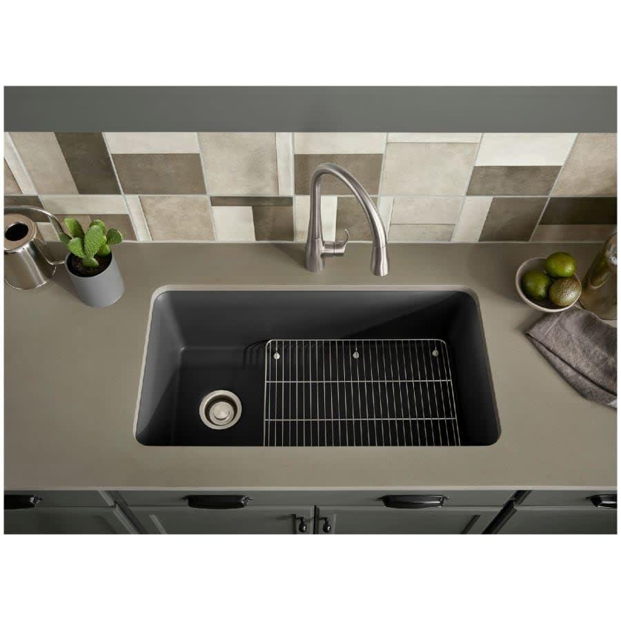 Cairn 33-1/2" Undermount Single Bowl Neoroc Granite Composite Kitchen Sink with Bottom Sink Rack - biizahgwogxhiunow9x3@2x.jpg