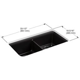 Cairn 33-1/2" Undermount Double Equal Bowl Neoroc Granite Composite Kitchen Sink with Right Sink Rack Included - bm2insp4iajcrjqztamo@2x.jpg