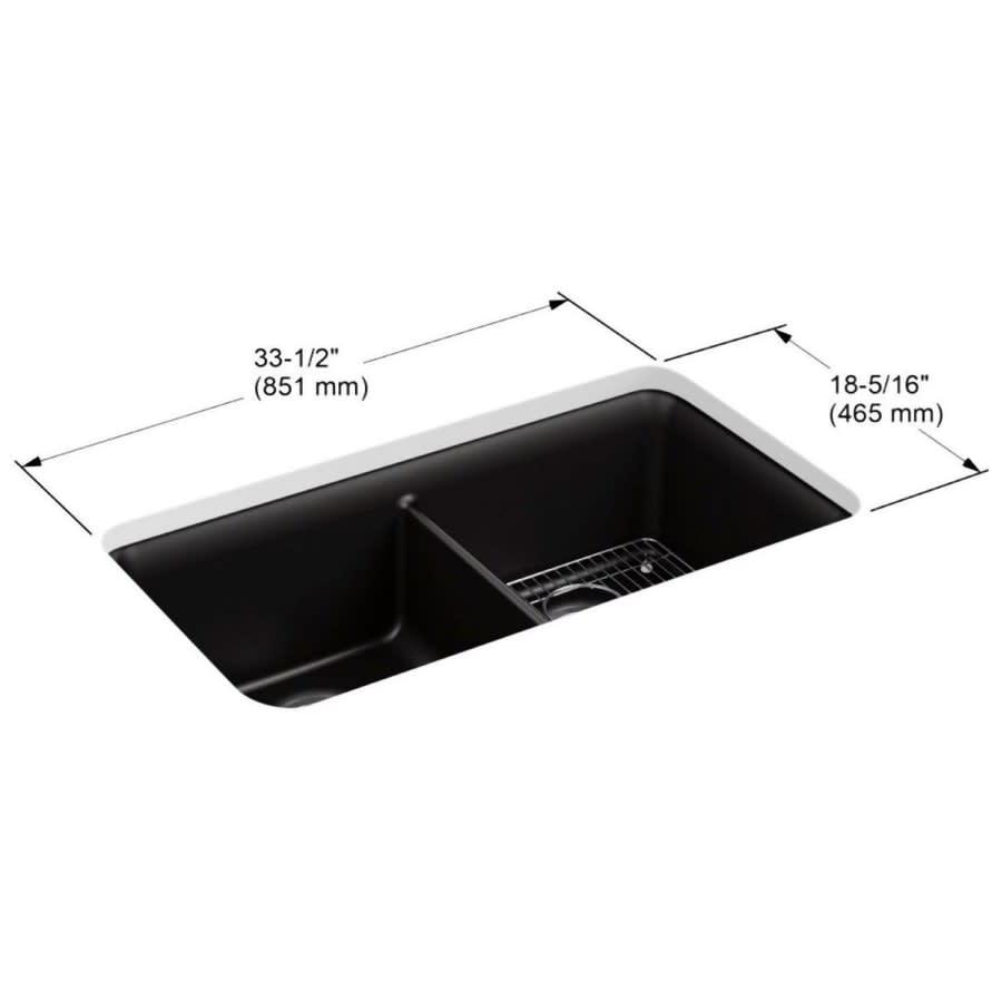 Cairn 33-1/2" Undermount Double Equal Bowl Neoroc Granite Composite Kitchen Sink with Right Sink Rack Included - bm2insp4iajcrjqztamo@2x.jpg