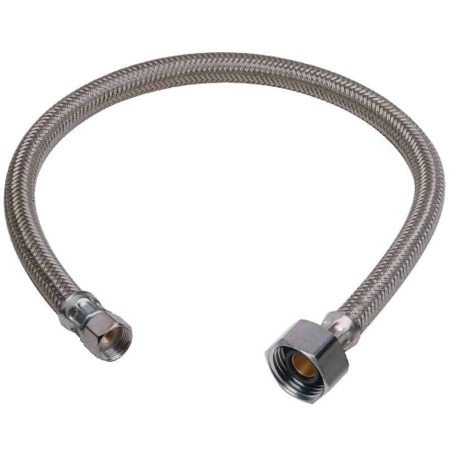 Flexible Water Supply, 3/8 x 7/8 in, Comp x Ballcock, 12 in L, Braided Polymer - bmn4ta6h13x1xmm7vlba@2x.jpg