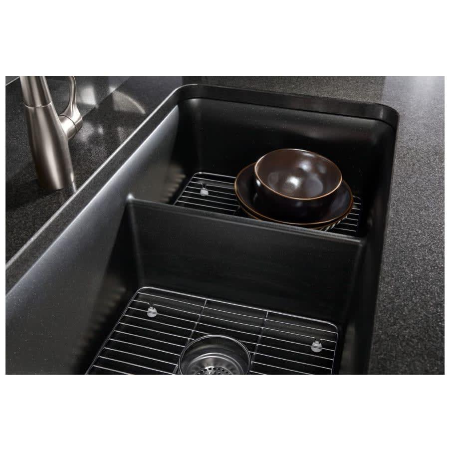 Cairn 33-1/2" Undermount Double Equal Bowl Neoroc Granite Composite Kitchen Sink with Right Sink Rack Included - bnsdzypcv2vo0kgfzpml@2x.jpg