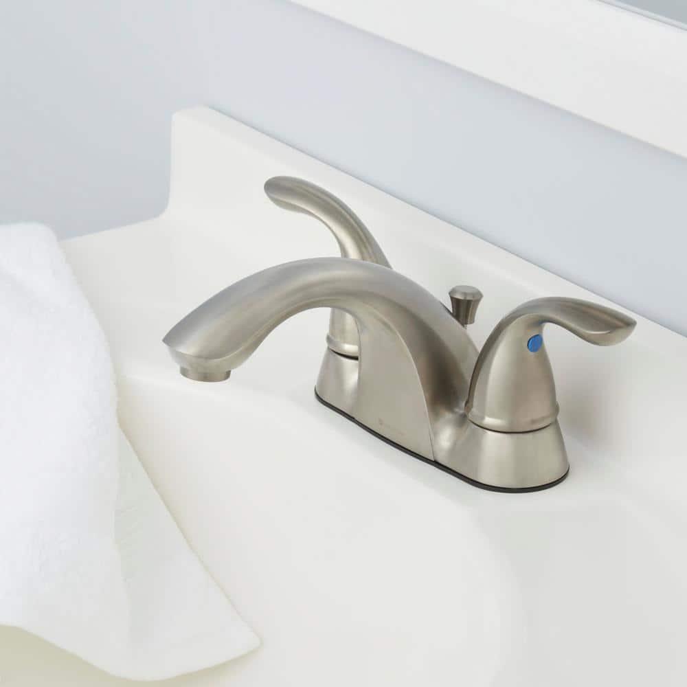 Builders 4 in. Centerset Double Handle Low-Arc Bathroom Faucet in Brushed Nickel - bpr3qi9pysovwmfoogmy@2x.jpg
