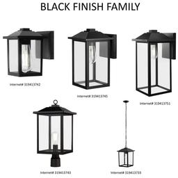1-Light 7 in. Black Hardwired Classic Outdoor Wall Light Lantern Sconce with Clear Glass - breyqkkwrvftrrq9ekgk@2x.jpg