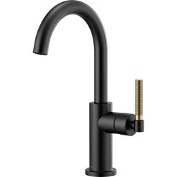 Litze Single Handle Arc Spout Bar Faucet with Knurled Handle - Includes Lifetime Warranty - brizo-61043lf-blgl-7079431@2x.jpg