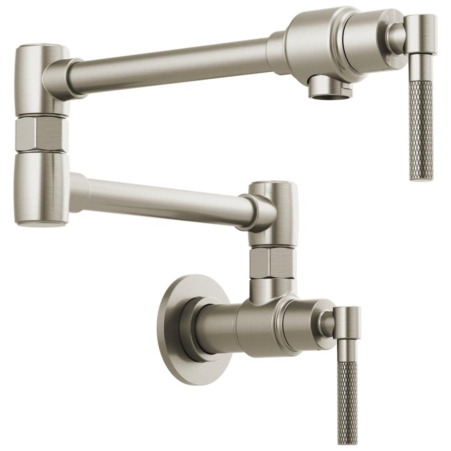 Litze 4 GPM Wall Mounted Double Handle Pot Filler with Knurled Handles - Limited Lifetime Warranty - brizo-62843lf-ss-5974390@2x.jpg