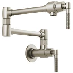 Litze 4 GPM Wall Mounted Double Handle Pot Filler with Knurled Handles - Limited Lifetime Warranty - brizo-62843lf-ss-5974390@2x.jpg
