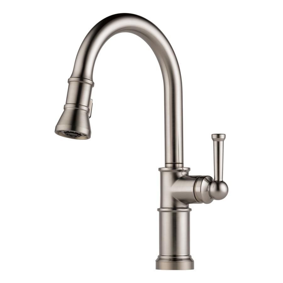 Artesso 1.8 GPM Single Hole Pull Down Kitchen Faucet with MagneDock - Limited Lifetime Warranty - brizo-63025lf-ss-11@2x.jpg