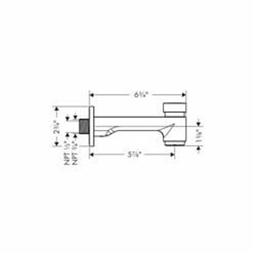 Metris S Tub Spout, Wall Mount, Polished Chrome - buxhbvanlxahzbtragmw@2x.jpg
