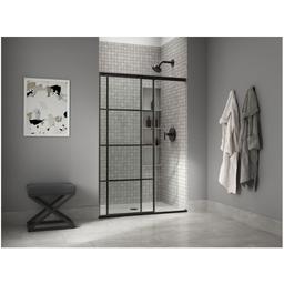 Elate 70-1/2" High x 53-5/8" Wide Sliding Framed Shower Door with Clear Decorative Grid Glass - bvkdzkcid7aaeum3gyxt@2x.jpg