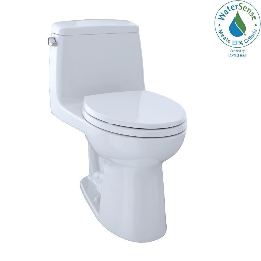 Eco UltraMax® One Piece Toilet, Floor Mount, 12 in Rough, ADA, Elongated Bowl, Left Hand Lever, 1.28 gpf, White - bwrwwmbpp7yzqwalwhhk@2x.jpg