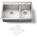 Vault 33" Double Basin Top-Mount/Under-Mount 18-Gauge Stainless Steel Kitchen Sink with SilentShield - bxuyq7u1pqr0nxwk1ucq@2x.jpg