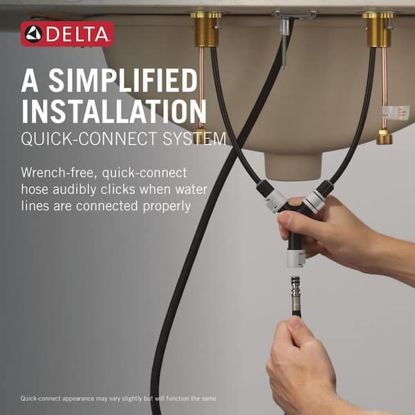 Delta Arvo Pull-Down Spout 8 in. Widespread Double Handle Bathroom Faucet Drain Included in Spotshield Brushed Nickel 35840LF-SPPD - bz0e67vpucxppr5kakn1@2x.jpg