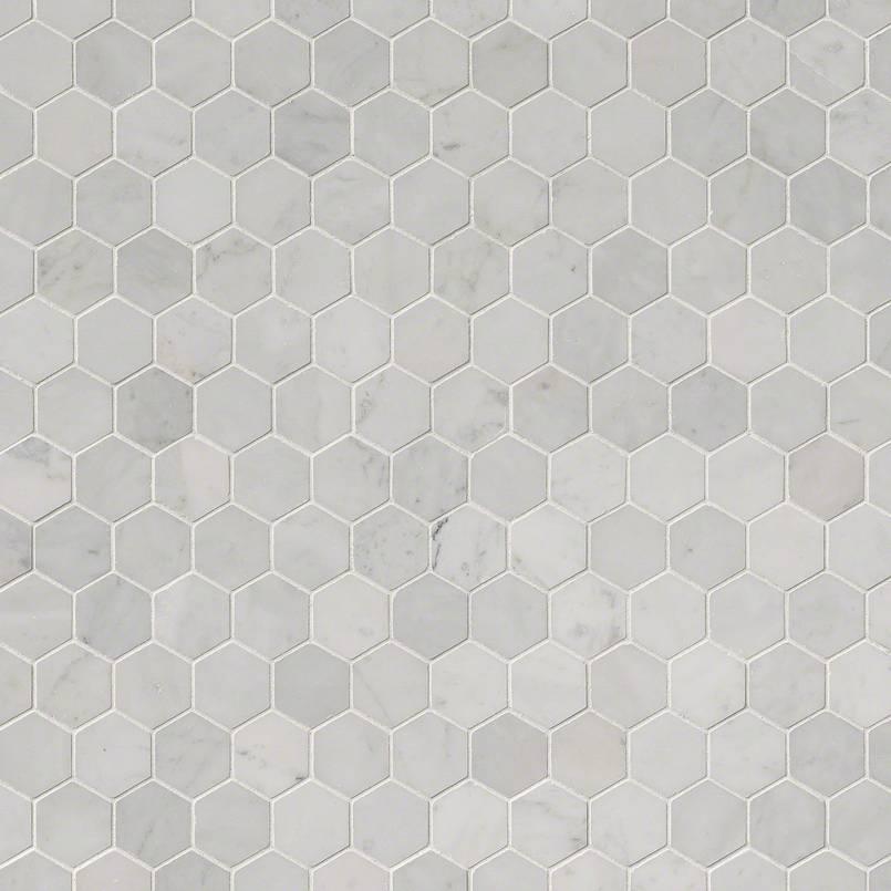 Carrara White Polished 2" Hexagon Mosaic Tile - bzmhoztqj1mtgfjtxhlu@2x.jpg