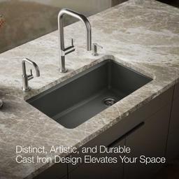 Riverby 33" Undermount Single Basin Enameled Cast Iron Workstation Kitchen Sink with Utility Rack, Sink Rack and Colander, and Intregral Cutting Board - c2rkjw5bghjb1ltcsjcf@2x.jpg