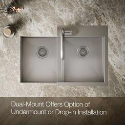 Vault 33" Double Basin Top-Mount/Under-Mount 18-Gauge Stainless Steel Kitchen Sink with Smart Divide - c3nhlqewnyqg2qbw3ysj@2x.jpg