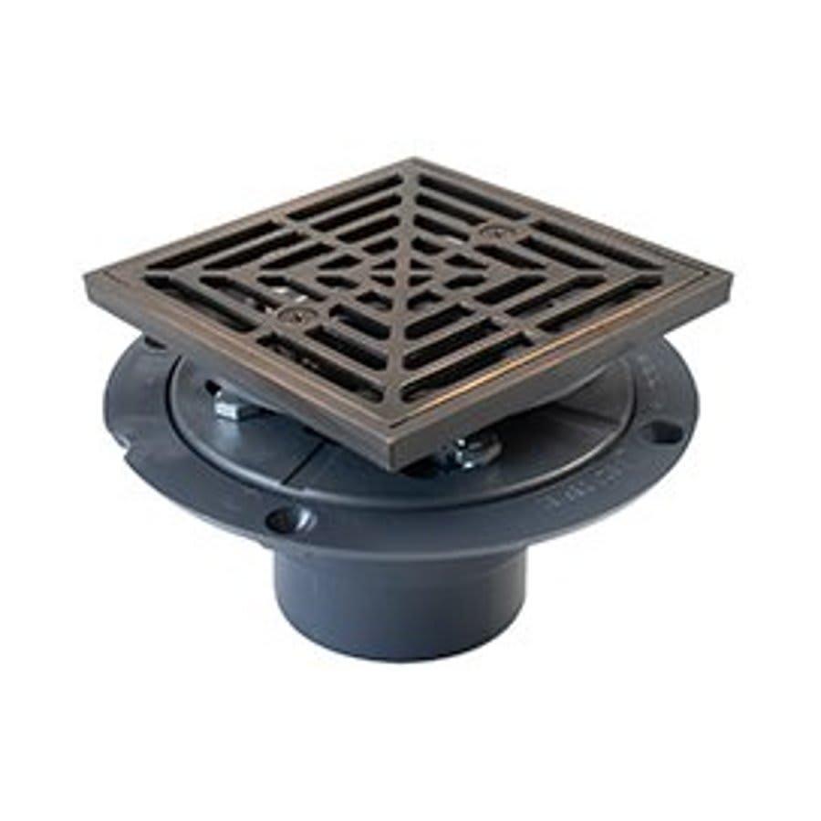 Shower Pan Drain, 2 in, Hub, 4-1/2 in, Grid, PVC Drain, Oil Rubbed Bronze - c68apvbdagrdhtphsoc1@2x.jpg