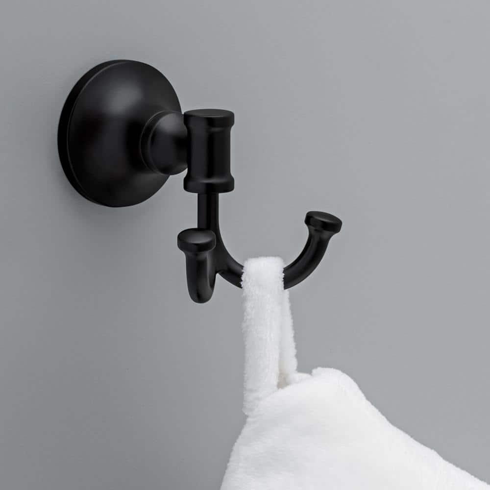 Chamberlain Double Towel Hook Bath Hardware Accessory in Matte Black - ccmxwedjbhpewqntmrnj@2x.jpg