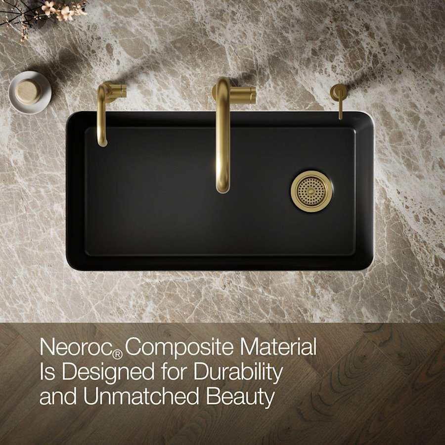 Cairn 33-1/2" Undermount Single Bowl Neoroc Granite Composite Kitchen Sink with Bottom Sink Rack - cdk7puvjfauffljy2sks@2x.jpg