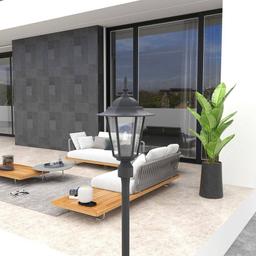 1-light Textured Black Outdoor Post Light with Clear Glass - cfu40w2d96a7bmzingpv@2x.jpg