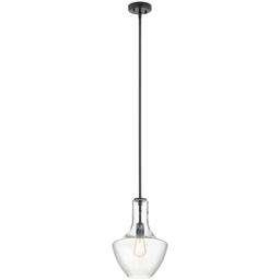 Everly Single Light 11" Wide Pendant with Clear Glass Shade - cfxbafcf6vwqcum4uqrb@2x.jpg