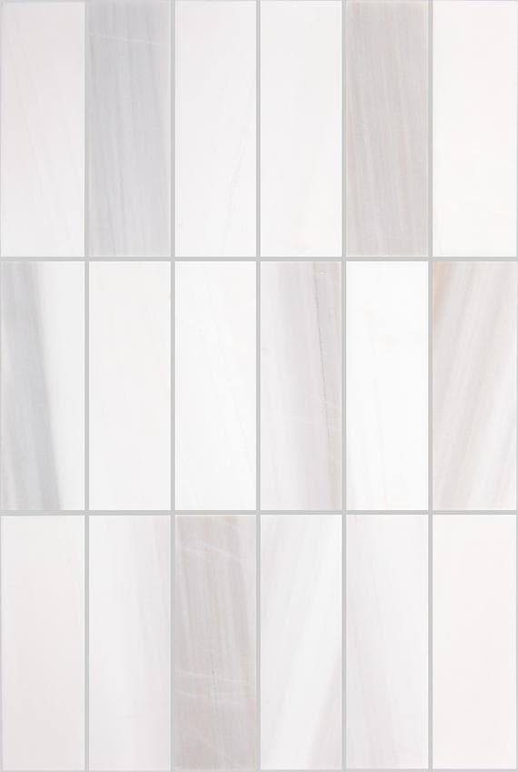 Perfit Mosaix Calacatta Dolomiti Straight Stack, Straight Edge 2X6 Honed