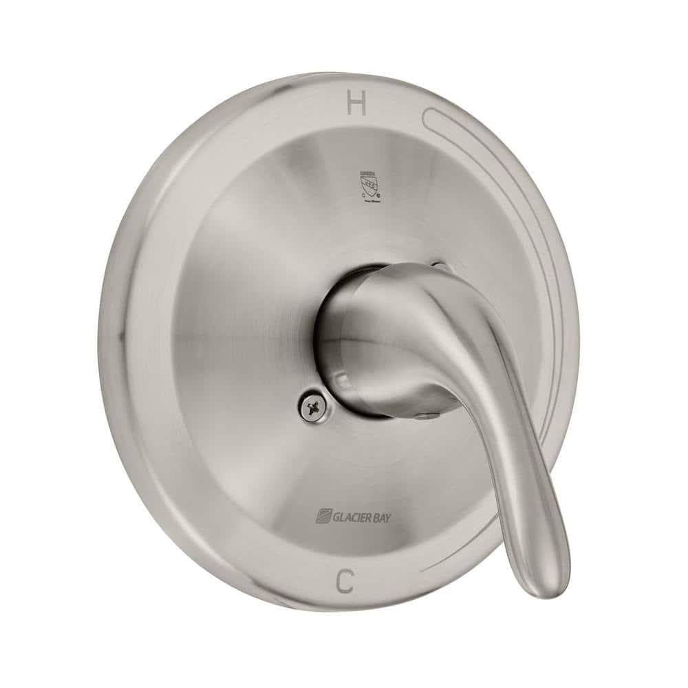 Glacier Bay Builders Single Handle 1-Spray Shower Faucet 1.8 GPM with Ceramic Disc Valves, Integral stops in Brushed Nickel - chwf92pulfhgfontxpm6@2x.jpg