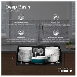 Cairn 33-1/2" Undermount Double Equal Bowl Neoroc Granite Composite Kitchen Sink with Right Sink Rack Included - cid7j22rxcgzet0bpilc@2x.jpg