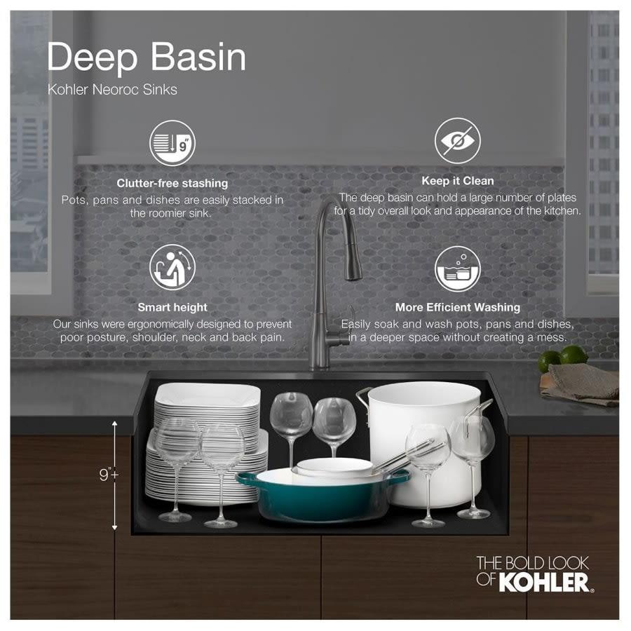Cairn 33-1/2" Undermount Double Equal Bowl Neoroc Granite Composite Kitchen Sink with Right Sink Rack Included - cid7j22rxcgzet0bpilc@2x.jpg