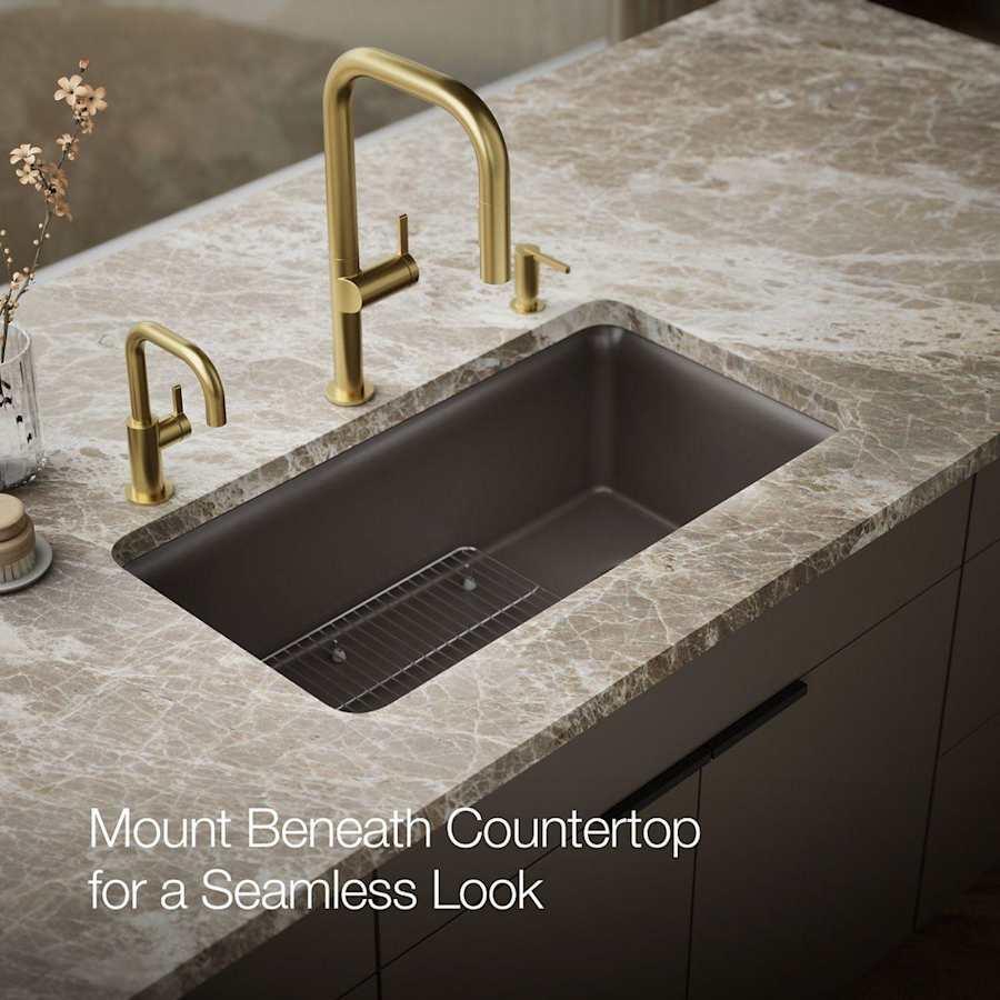Cairn 33-1/2" Undermount Single Bowl Neoroc Granite Composite Kitchen Sink with Bottom Sink Rack - cifofnuswl4ymdgifpwt@2x.jpg