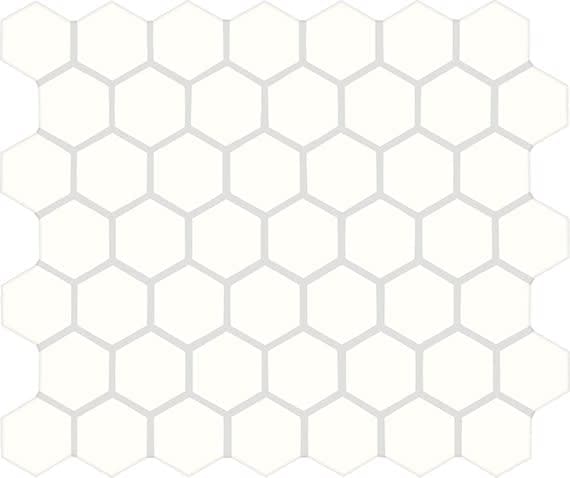 Unglazed Mosaics Ice White Hexagon 1X1 Matte