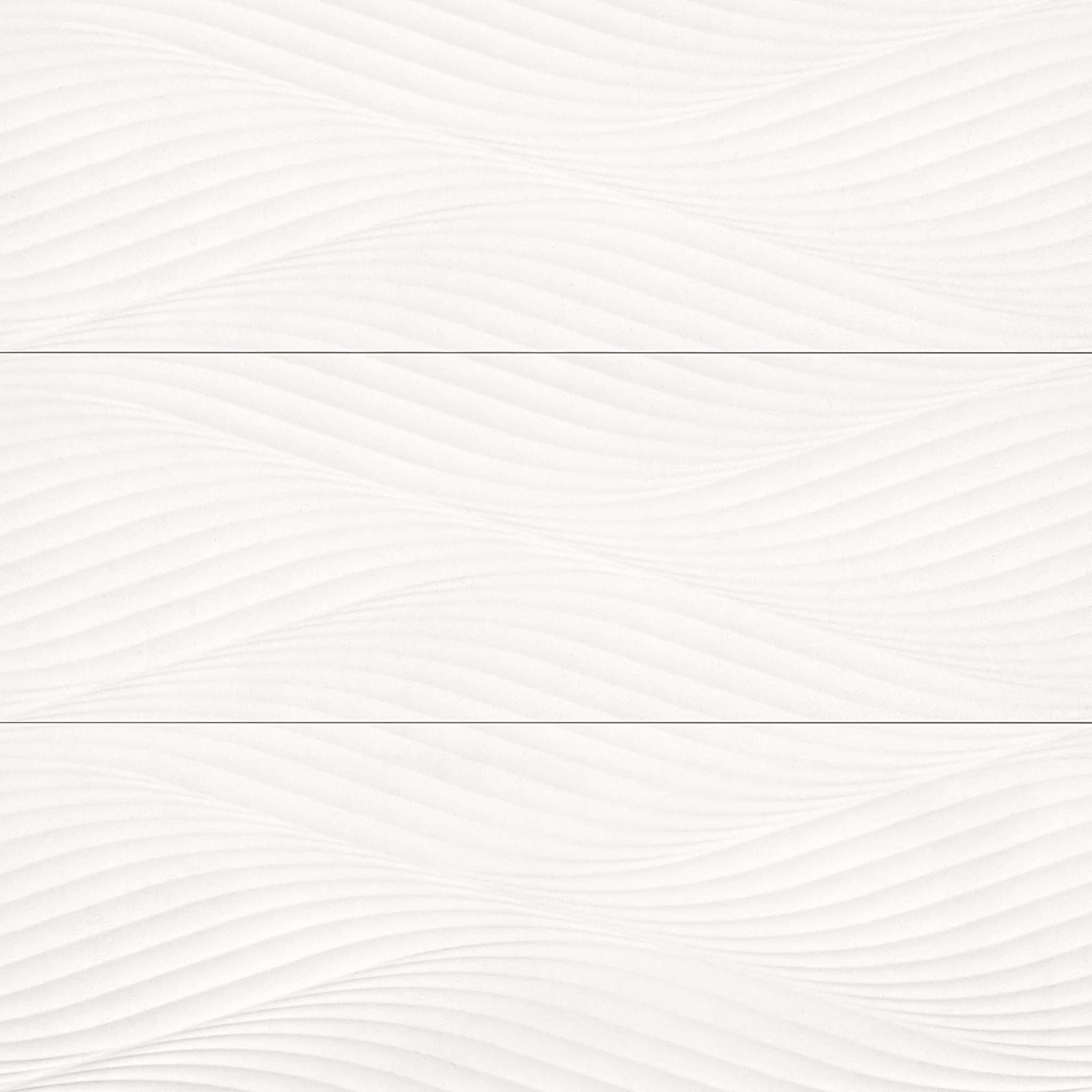 Donna 13" x 40" Matte Wave Deco Ceramic Tile in White