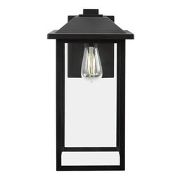 1-Light 18 in. Black Hardwired Classic Outdoor Wall Lantern Sconce Light with Clear Glass - coe5scetekdczoenqulv@2x.jpg