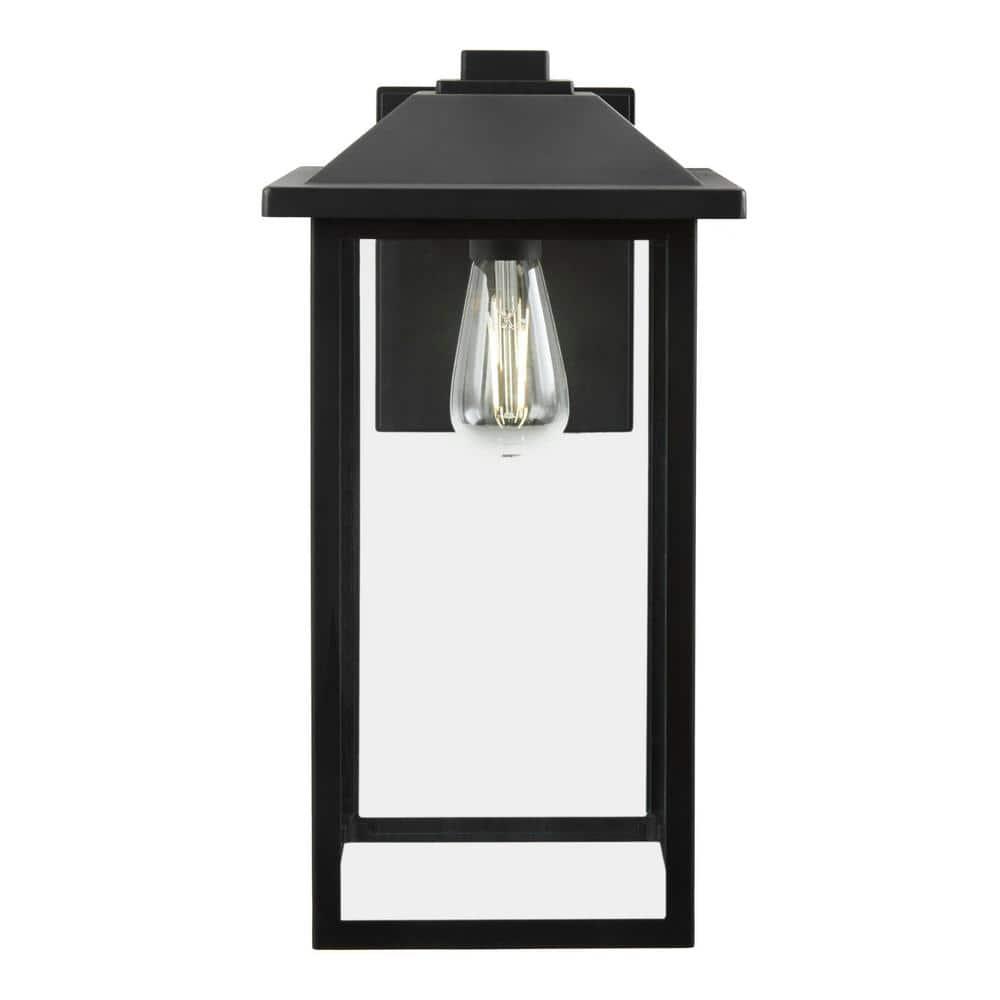 1-Light 18 in. Black Hardwired Classic Outdoor Wall Lantern Sconce Light with Clear Glass - coe5scetekdczoenqulv@2x.jpg