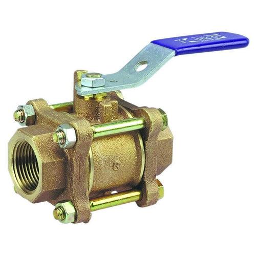 3-Piece Ball Valve, 2 in, FNPT, Full Port, Stainless Steel Ball, Bronze - coi430p8lqtjhdhfgybr_x500.jpg