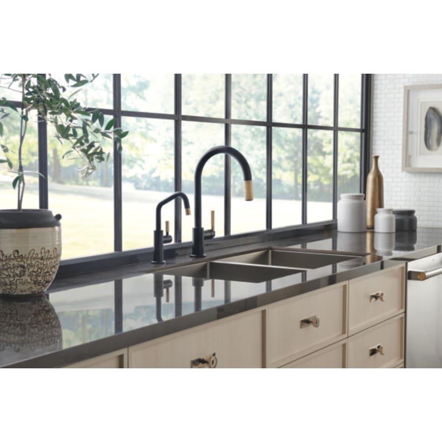 Litze Single Handle Arc Spout Pull Down Kitchen Faucet with Knurled Handle - Limited Lifetime Warranty - coqskod7pio37wiu0ngk@2x.jpg