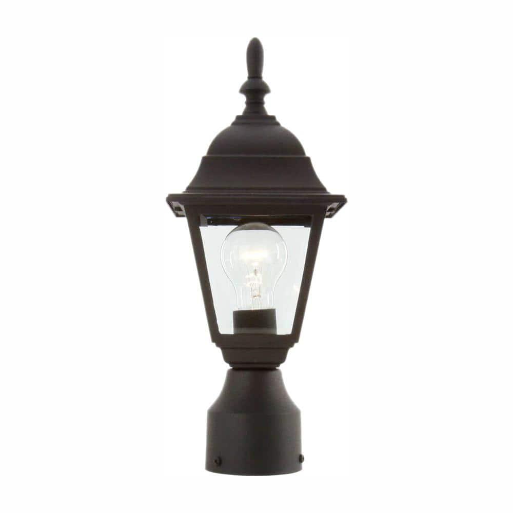 Hampton Bay 1-Light Black Steel Line Voltage Outdoor Weather Resistant Post Light with No Bulb Included - crj30vocrzsc5lhlml4f@2x.jpg