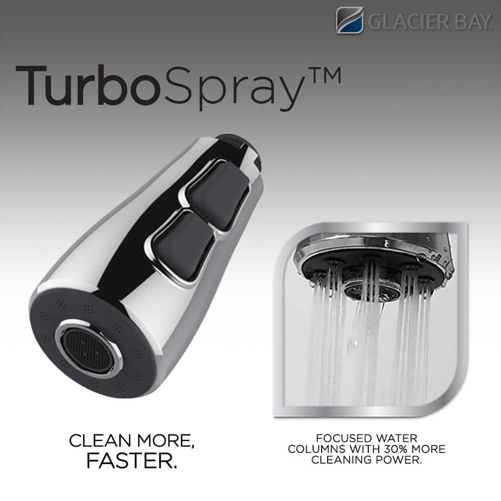 Glacier Bay McKenna Single-Handle Pull Down Sprayer Kitchen Faucet in Stainless Steel with TurboSpray and FastMount - crxcottnmkd3j4zkhgnz@2x.jpg