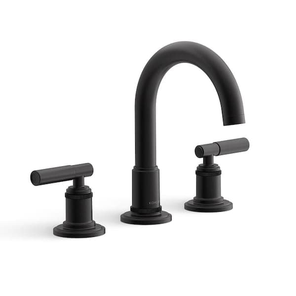 KOHLER Torrington 8 in. Widespread Double Handle Bathroom Faucet in Matte Black R34478-4D-BL